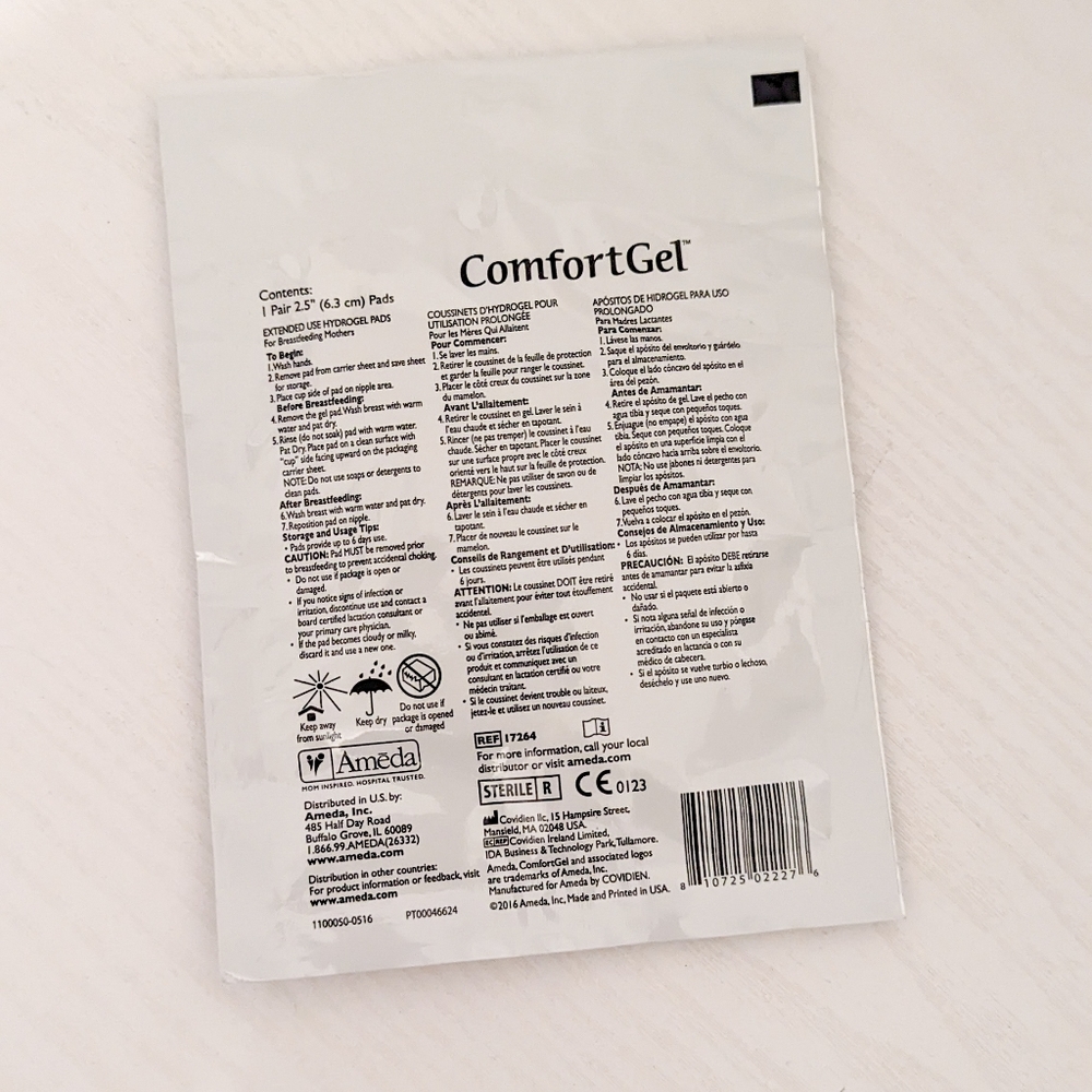 Ameda ComfortGel HydroGel Soothing Nursing Pads - 1 Pair